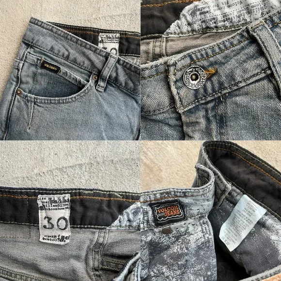 Volcom Jeans Mens Size 30 Relaxed Fit Blue Wash Denim Casual Pants - Picture 3 of 5